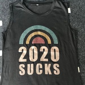 🆕 ‘2020 sucks’ Tank top- Black- Medium- NWOT